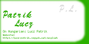 patrik lucz business card